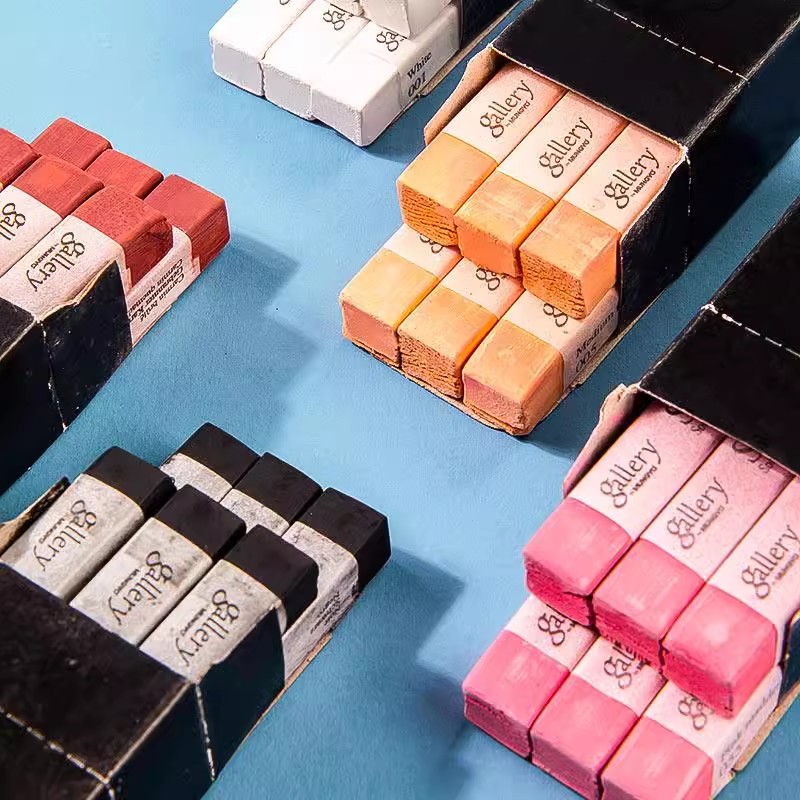 韩国盟友色粉笔单色专业绘画上色粉单支粉画棒软色粉画笔粉末画画