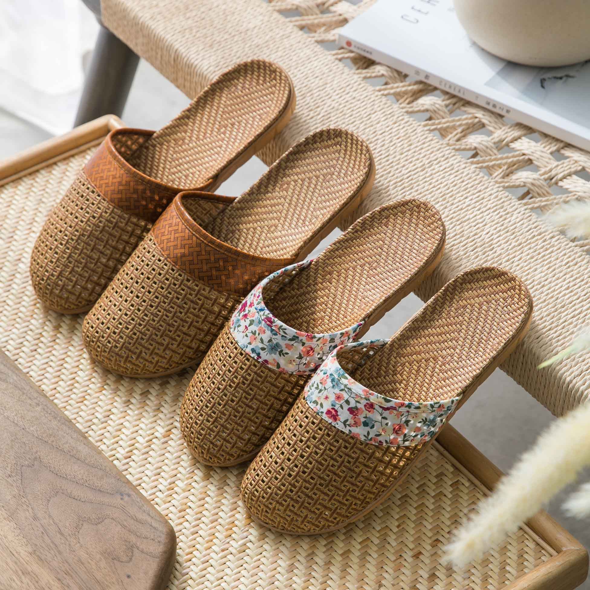 2025新款夏季外穿藤草编织亚麻拖鞋女居家室内棉麻家居家凉拖男士,居家布艺,居家亚麻拖鞋,淘宝优惠券,粉丝福利购,淘宝优惠卷