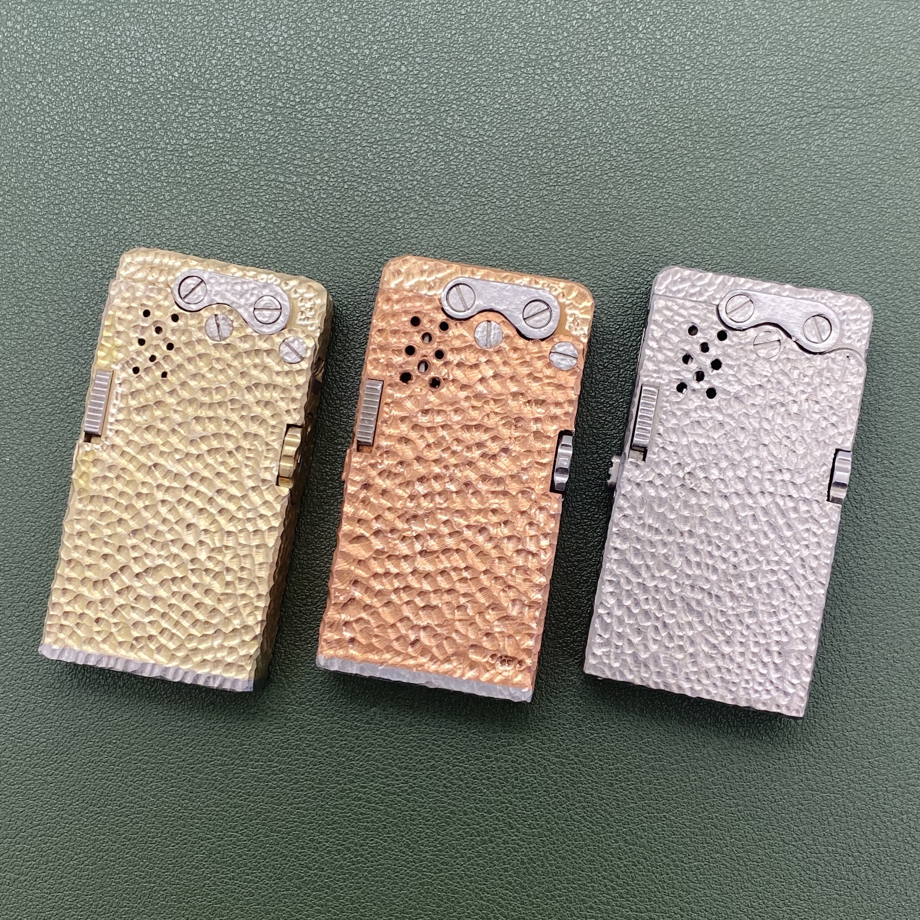 手工雕刻煤油打火机纯铜钛合金