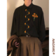 衬衫 NAGAWL2026春季 日系复古向阳花刺绣长袖 男女宽松港风潮流衬衣
