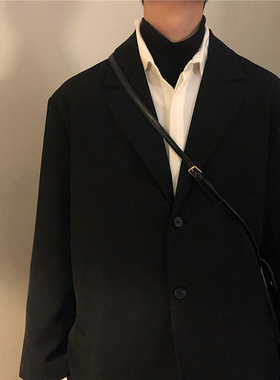NAGAWL秋季美式复古宽松西装外套男高级感痞帅潮流西服上衣慵懒风