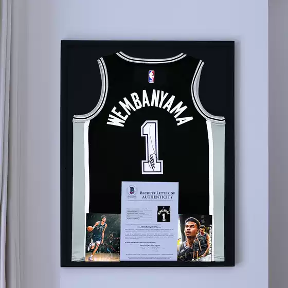 【Includes Jersey】Wenban Yamasen Signed Framed Commemorative Collectible Picture Frame for Living Room Bar Decoration Gift for Men