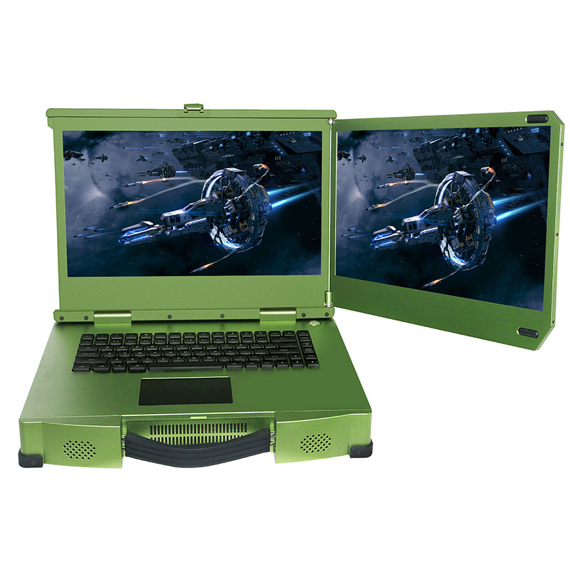 15.6寸双屏全加固三防笔记本电脑应急指挥箱融合通讯图形工作站