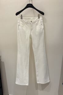 Sensefeeling26春夏喇叭白色牛仔裤