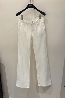 Sensefeeling26春夏喇叭白色牛仔裤