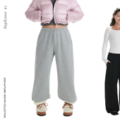 花灰 白色 宽松可束脚加绒卫裤 黑色 everyday 散步