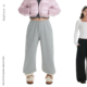 花灰 白色 宽松可束脚加绒卫裤 黑色 everyday 散步