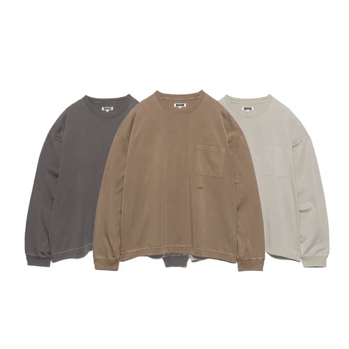 现货 nanamica OOAL Long Sleeve Pocket Tee口袋长袖T恤 26AW