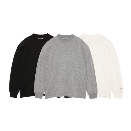 现货 nanamica OOAL Long Sleeve Knit Tee 羊绒长袖T恤 26AW