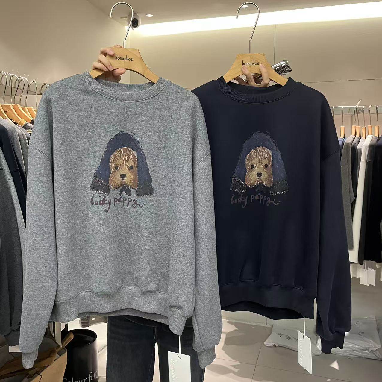 HANMIGAO 圆领卡通图案宽松套头加绒卫衣打底衫,女装/女士精品,卫衣/绒衫,淘宝优惠券,粉丝福利购,淘宝优惠卷