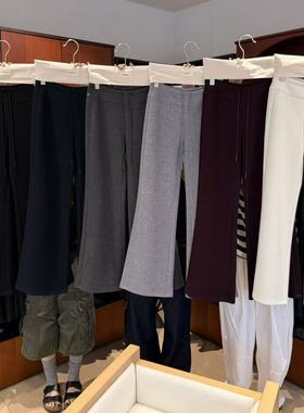 秋装新款抽绳松紧腰纯色高级感微叭显瘦休闲裤卫裤7501