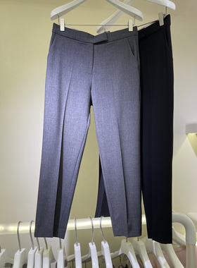 韩国东大门WUZHI高腰直筒小西裤显瘦烟管九分裤百搭休闲裤76018