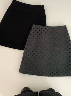 秋冬新款高腰显瘦半身裙修身A字裙过膝裙7800