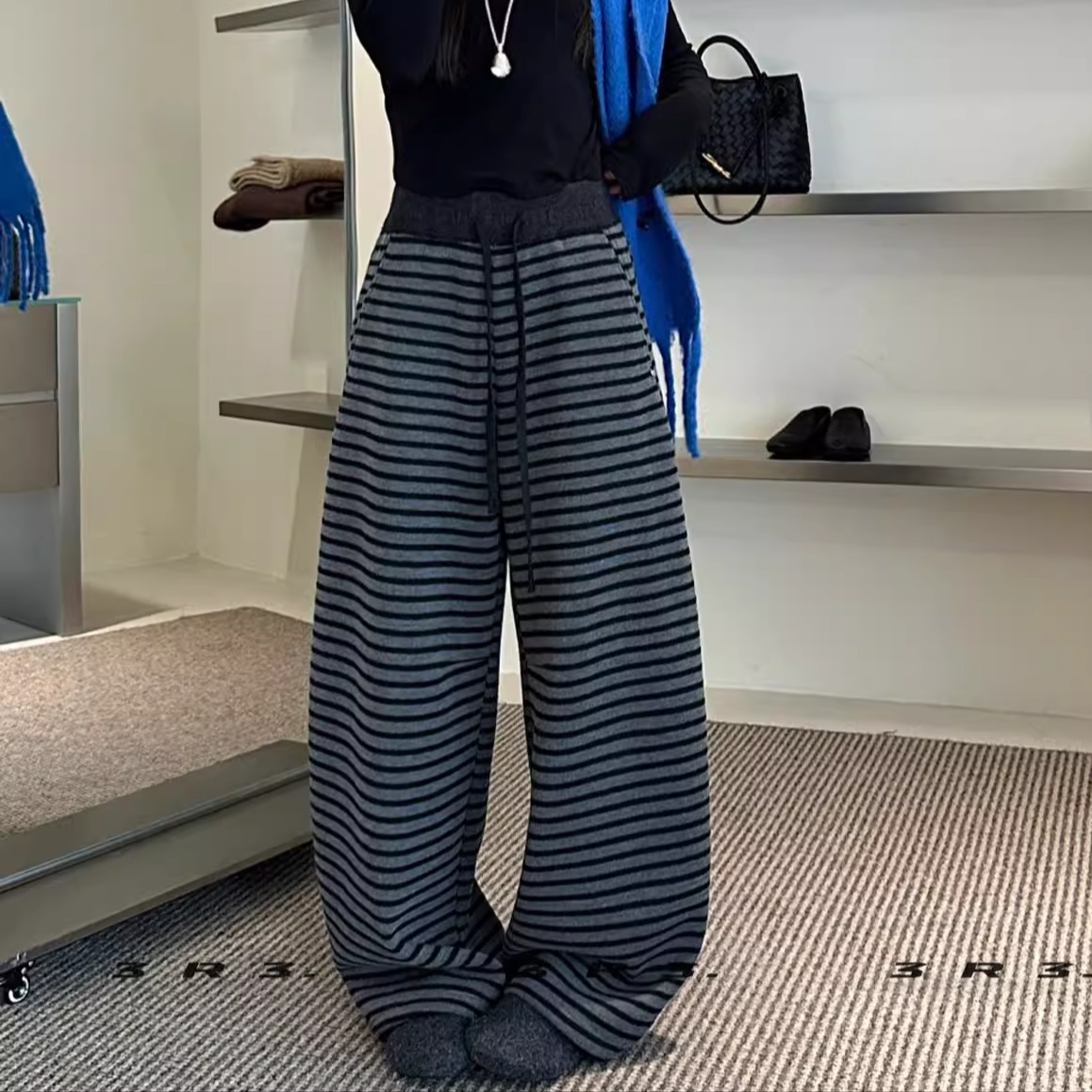 3R3专柜正品休闲宽松阔腿卫裤女