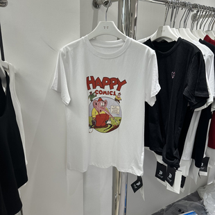 上衣7250 T恤百搭打底衫 T.T巴厘衣柜 圆领字母卡通图案宽松短袖