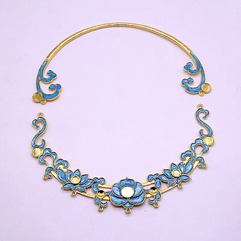 古风饰品合金璎珞项圈汉服配饰配件滴油汉服新娘配饰