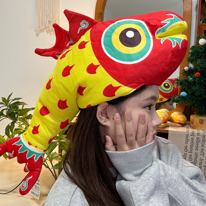 创意礼物鱼灯头套帽子儿童头饰