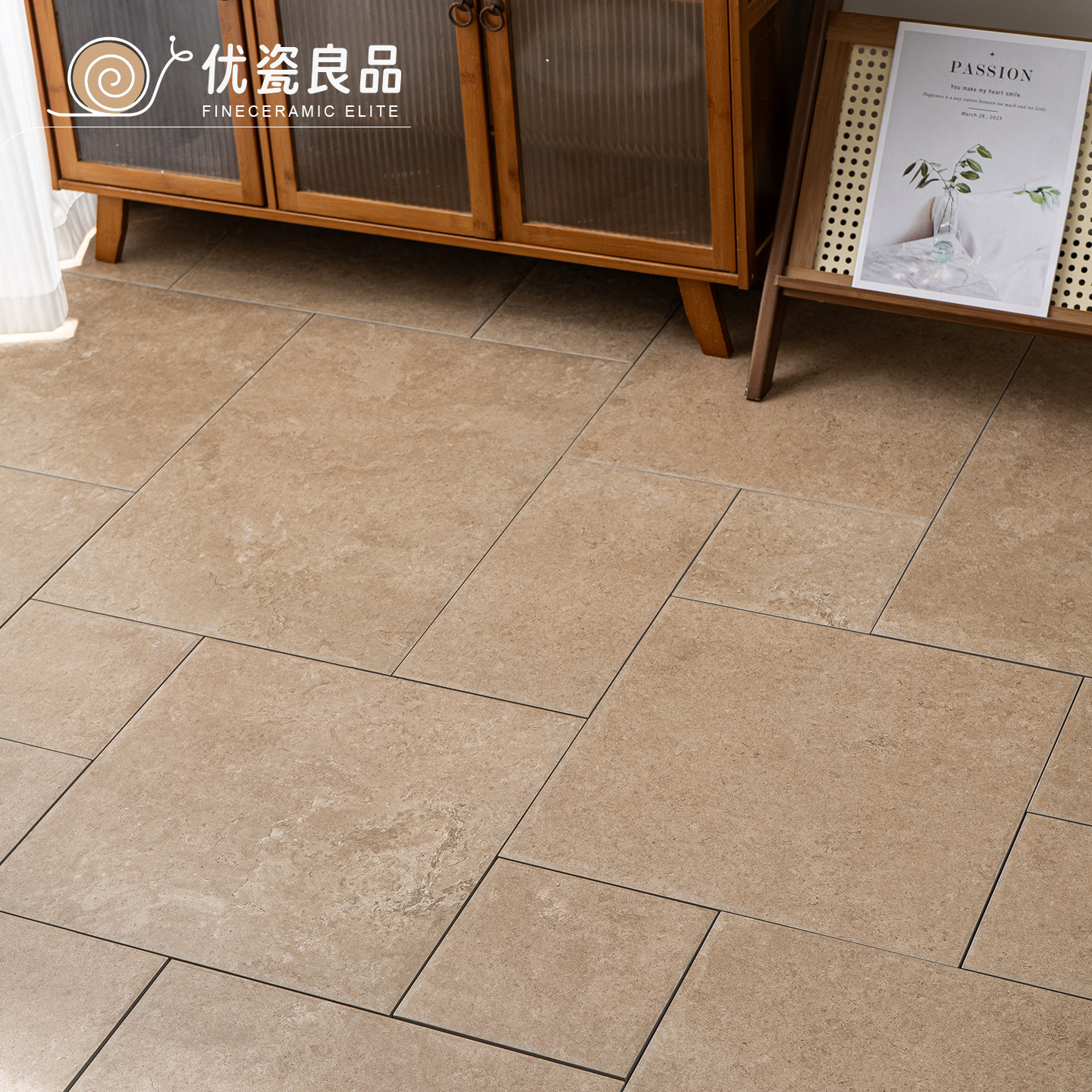 法式中古风古堡砖客厅别墅阳台庭院莱姆石瓷砖民宿门店防滑地板砖