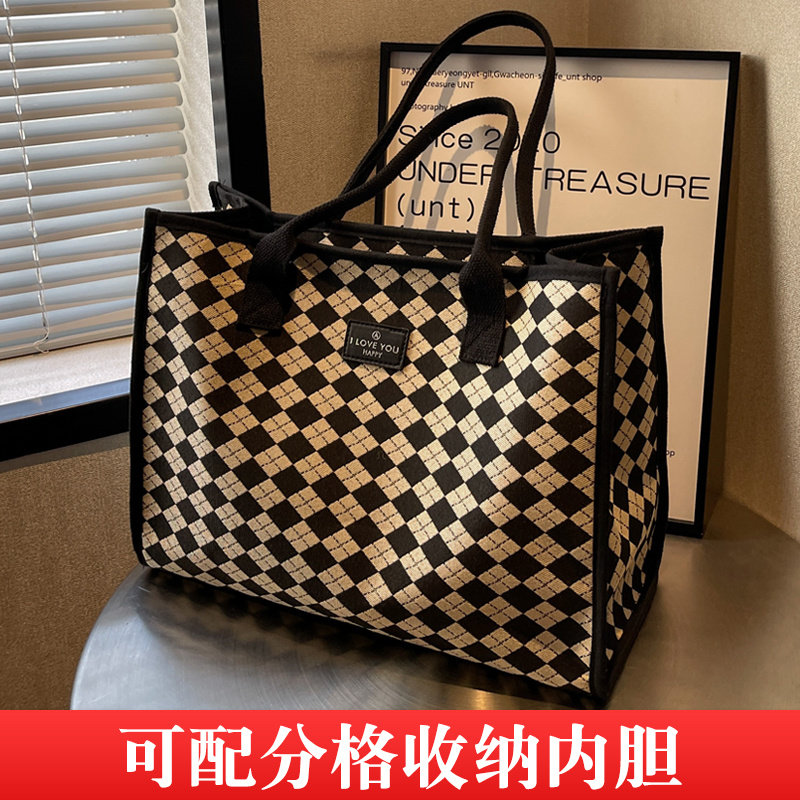 25款大容量妈咪包母婴外出轻便2025新款帆布托特包宝妈带娃出门手