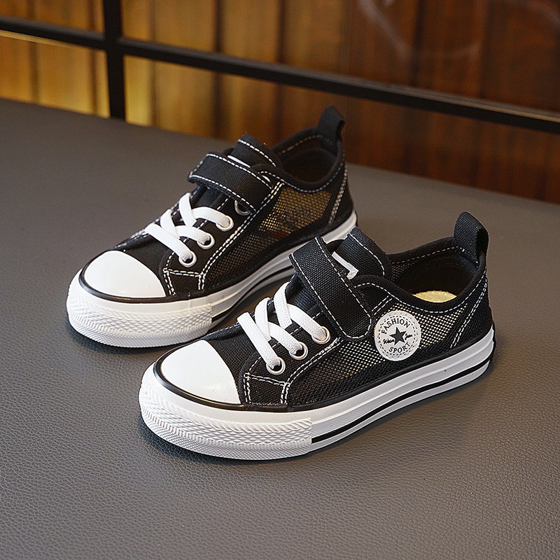 猫和维尼透气儿童帆布鞋单网鞋男童鞋子2026夏季新款小白鞋宝宝鞋