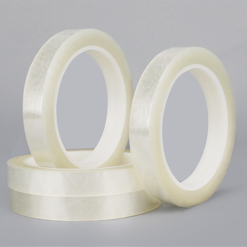 Cắt bất kỳ chiều rộng của băng Mara màu trong suốt ánh sáng ngọn lửa nhiệt chiều dài băng 66 m biến băng nhiệt độ băng từ cuộn dây động cơ điện tử PET polyester phim