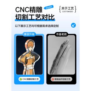 亚克力立牌定制多插旋转摇摇乐钥匙扣自印二次元动漫周边摆件小