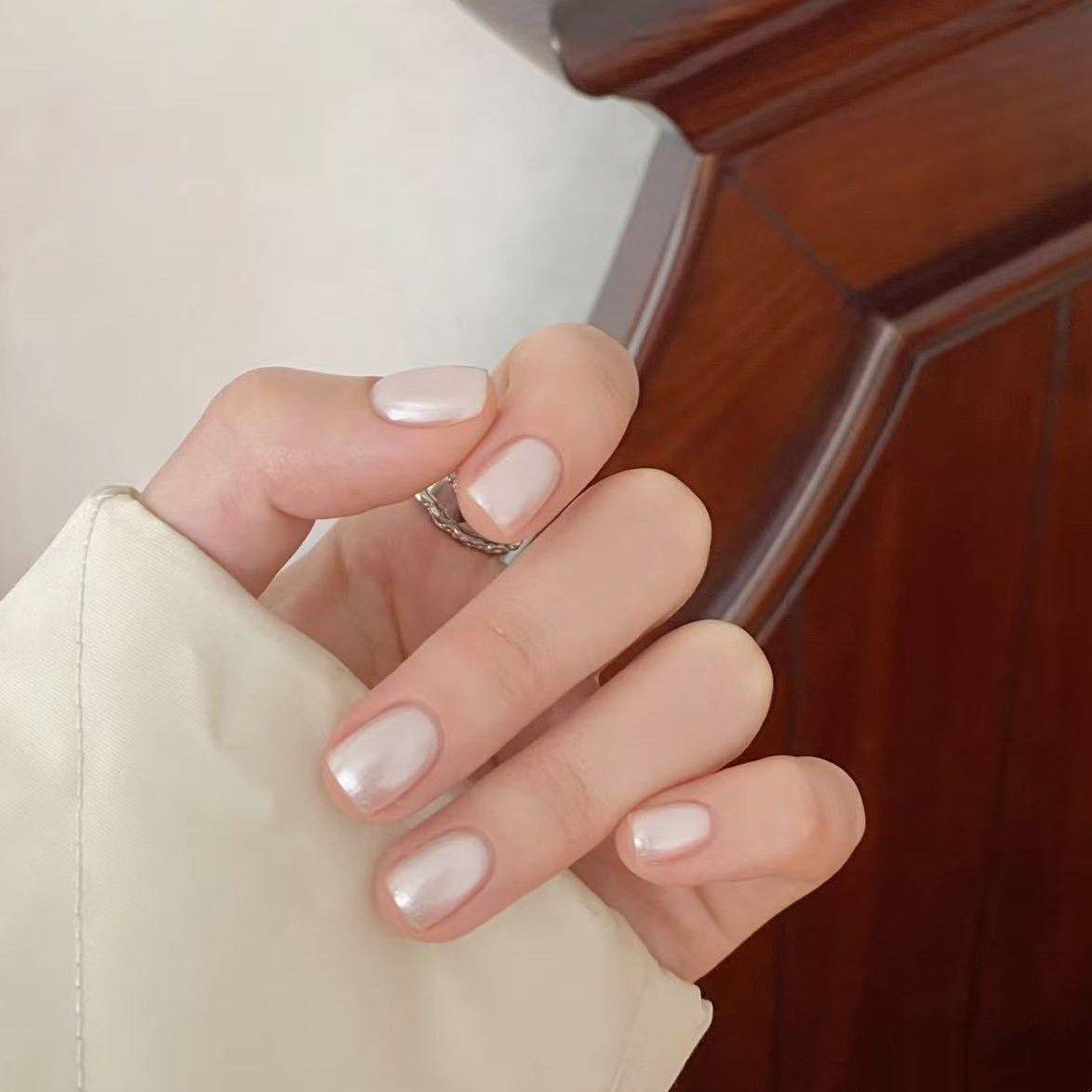 新款珠光白指甲油免烤不可撕持久不掉色快干显白亮片细闪美甲油,彩妆/香水/美妆工具,指甲油,淘宝优惠券,粉丝福利购,淘宝优惠卷