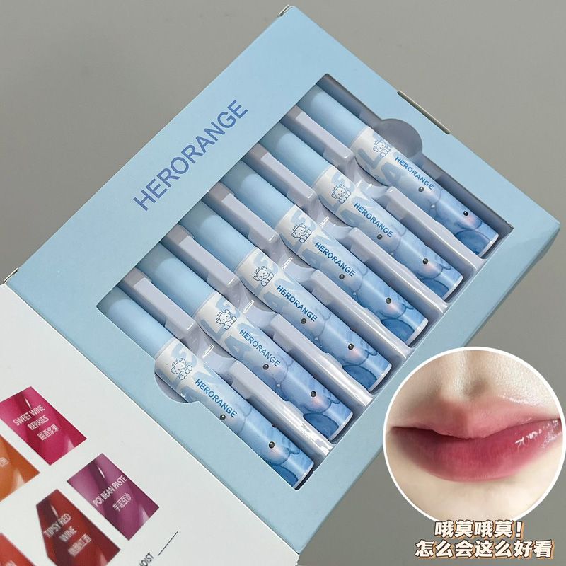 小萌象水光镜面唇釉丝绒柔雾显白不挑皮淡妆热门校园妆色学生口红