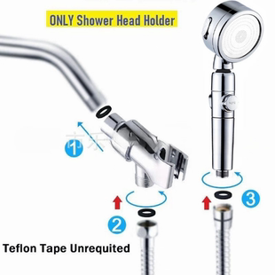 美式花洒喷头支架美国通用铜球塑料电镀花洒头三通插架底座固定座
