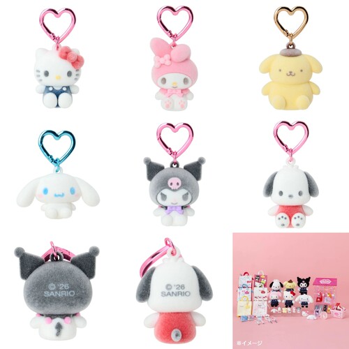 日本三丽鸥HelloKitty美乐蒂玉桂狗酷洛米植绒公仔包包挂件钥匙扣