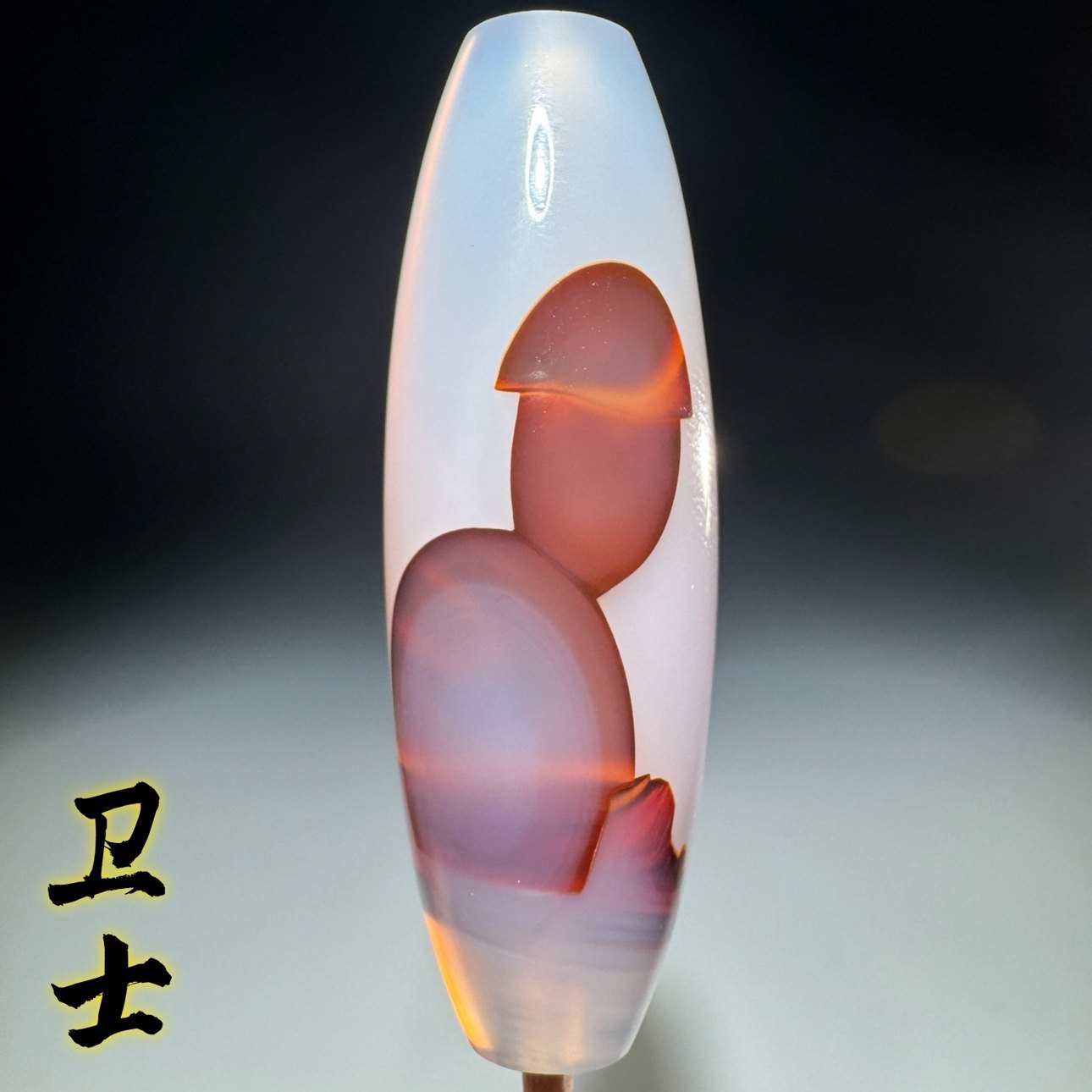 天然玛瑙象形图案奇石人物天珠颈饰挂坠吊坠巴西原石打磨的 031