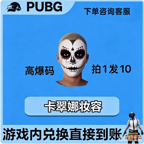 PUBG绝地求生皮肤G币满级成长武器卡翠娜妆容黑货票卷CDK兑换码