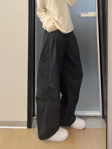 春夏新款拼接伞兵工装直筒裤