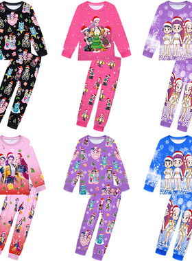 圣诞节K-POP猎魔女团鲁米拉佐依cos服韩流巨星儿童睡衣家居服套装