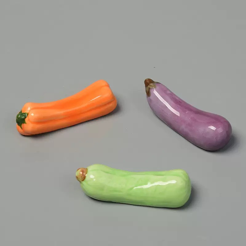 创意陶瓷蔬菜笔架笔托桌面摆件