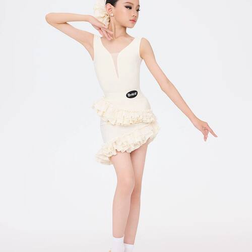 拉丁舞练习套装2026新款表演服女童亮片短裙高级国标舞服