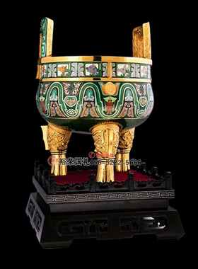 霍铁辉大师景泰蓝鼎盛千秋传世