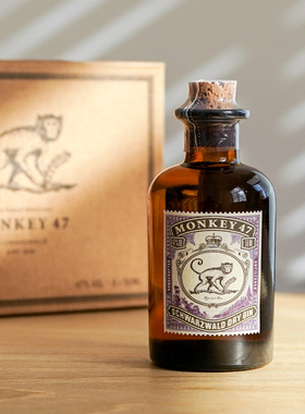 猴王47黑森林干金酒猴子47Monkey小样洋酒小酒版迷你玻璃酒伴50ml