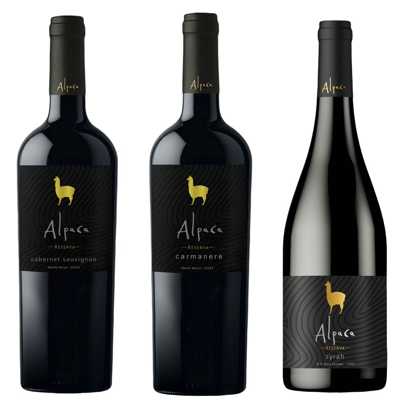 ALPACA金羊驼珍藏级赤霞珠佳美娜西拉干红葡萄酒智利原瓶进口红酒