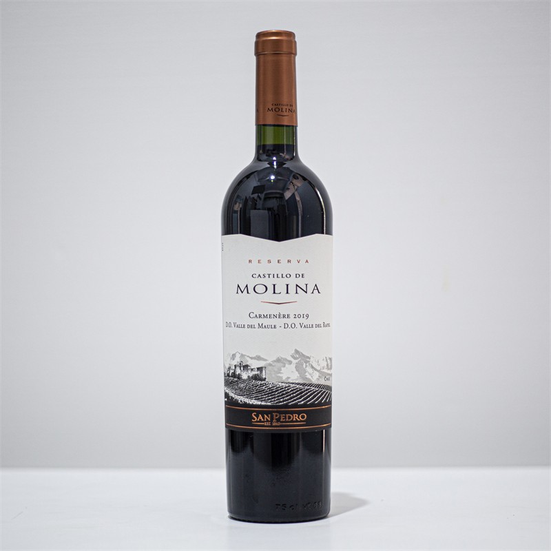 MOLINA茉琳娜珍藏卡曼尼干红葡萄酒智利VSPT圣佩特罗原瓶进口红酒