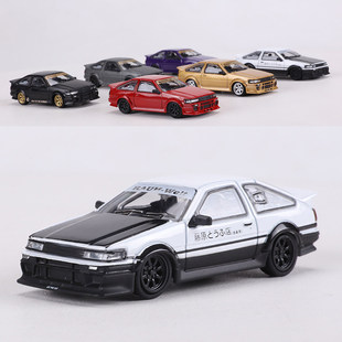 DCT 1:64丰田AE86宽体改装版仿真合金汽车模型收藏