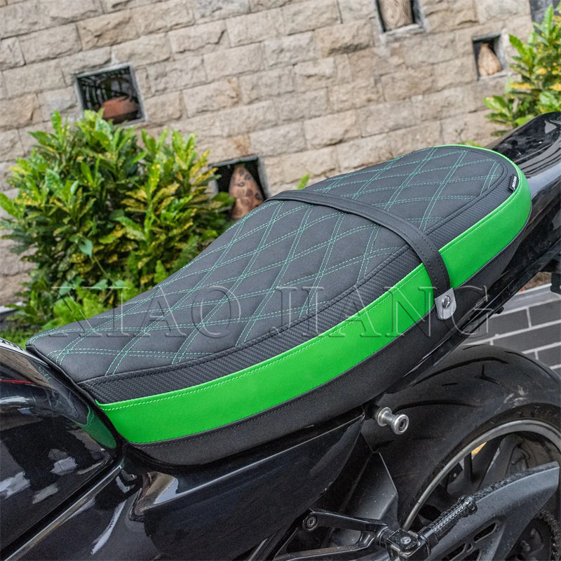 适用川崎Z900RS 18-25款 改装加厚加软加高前后一体双人坐垫座包