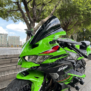 适用川崎忍者 NINJA ZX4R ZX4RR 改装加高风挡竞技挡风ZX-4RR挡风
