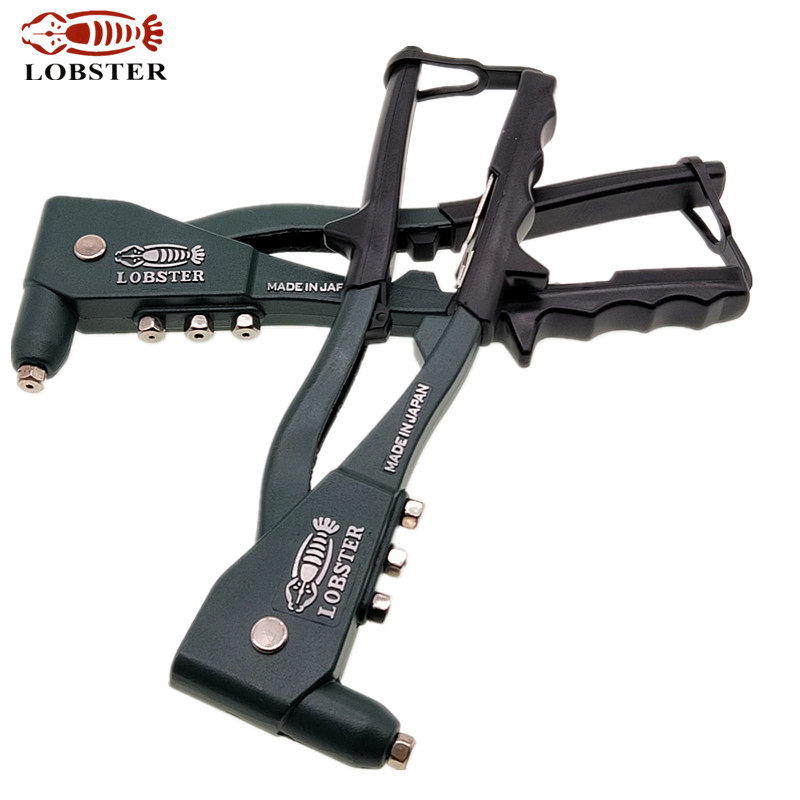 日本lobster单把省力拉钉枪手动铝质抽芯钉钳门窗合页铆接钳工具