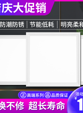 集成吊顶led平板灯30x60x300x600厨房卫生间灯铝扣板嵌入式吸顶灯