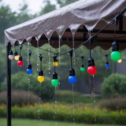 户外防雨E27可换彩灯串营地灯串