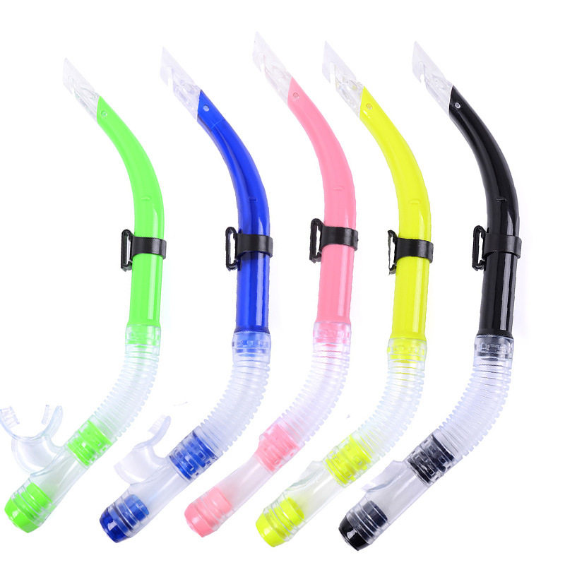 新浮潜呼吸器环保PVC 防浪半干式呼吸管游泳训练通气户外潜水装备