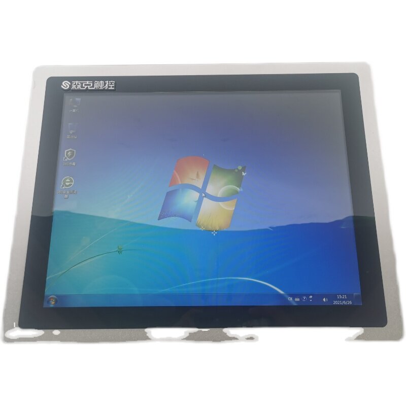 15吋森克壁挂嵌入式商用触摸屏工控一体机sk-15a车间电脑电容触控