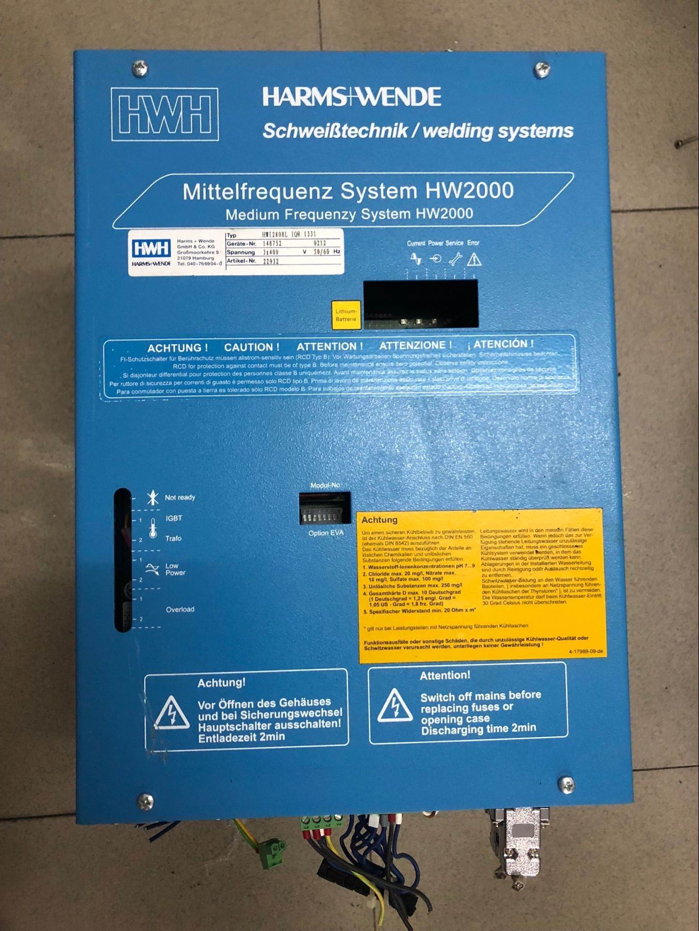 ￥HARMS+WENDE HW2000驱动控制器HWI2808L IQR 1331原装现货询价