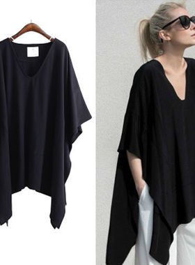 300斤胖mm260软妹280特大码蝙蝠女装200半袖t恤女240宽松250上衣